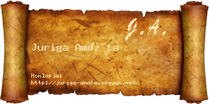 Juriga Amáta névjegykártya